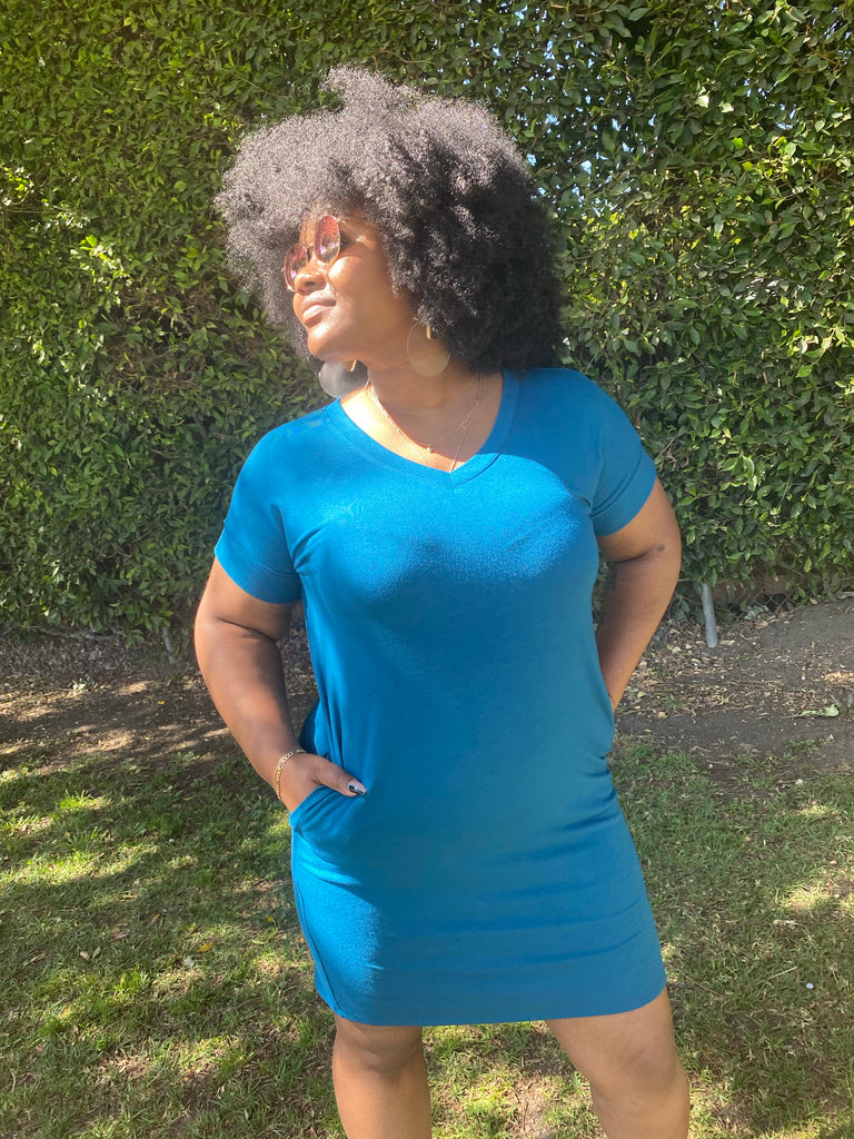 What’s the Tee Dress (Teal)